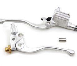 V-Twin - Old School Chopper/ Bobber Polished Hand Lever Assembly 9/16" Bore Master Cylinder