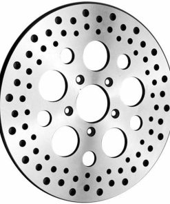 Bikers Choice - Round Hole Polished Center Hub Brake Rotor - Rear - fits '84-'17 FLH, FLT, FXST, FLST, FXD, XL