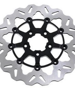 Galfer - 11.5" Wave® Full-Floating Center Hub Front Brake Rotor W/ Black/Machined Carrier fits '00-'14 Big Twin, '00-'13 Sportster Models (See Desc.)