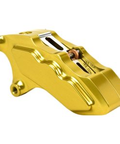 Hawg Halters - Gold 6-Piston Front Direct Bolt-On Single Disc Brake Caliper for 13" Rotors fits '00-'21 Models (Exc. Springers & '06-'17 Dyna Models)