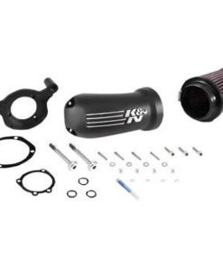 K&N - Satin Black Aircharger® Intake System W/ Cast Aluminum Intake Tubes fits '01-'17 Twin Cam EFI Models - Cable Throttle²