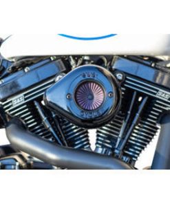 S&S Cycle - Air Stinger Stealth Air Cleaner Kit with Teardrop Cover Black fits '01-'17 Twin Cam EFI Models & '99-'06 CV Carb - Cable Throttle