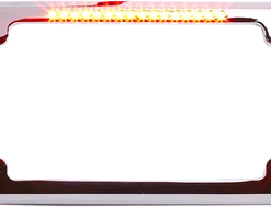 Cycle Visions - Slick Signals License Plate Frames - Black or Chrome