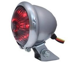 V-Twin LED Tail Light - Chrome w/ Smoked Lens