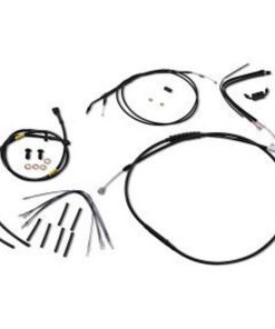 Burly Brand - 16" Black Handlebar Cable/Brake Line Install Kit fits Single Disc '12-'17 FXDWG (w/ ABS)