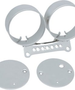 Drag Specialties - Single/Dual Chrome Gauge Brackets - Fits Dyna and XL Sportster Models (see fitment)