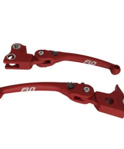 lo Motorsports MX Style Levers fits '96-'17 Dyna, '96-'03 Sportster, '96-'14 Softail, '96-'07 Touring - Red