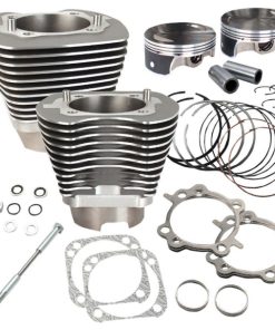 S&S Cycle - Stone Gray Powdercoat 117" Big Bore Kit fits '07-'17 Twin Cam Engines (4.125" Bore, 4⅜" Stroke, 10.5:1 Comp. W/ Stock Heads)