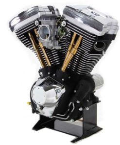 V-Twin - Pushrod Cover Kit fits Harley Evo Big Twins - Gold