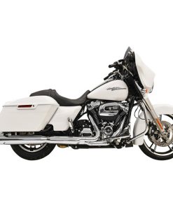 Bassani - 4" DNT® Straight Can Mufflers W/ Acoustically Tuned Baffle fits '17-'22 Touring Models - Chrome W/ Black End Caps