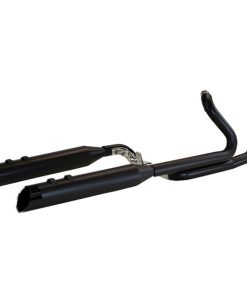 Khrome Werks - 2-Into-2 Two-Step Crossover Header System W/ Edge Billet Tip End Caps fits '17-'22 Touring Models - Black