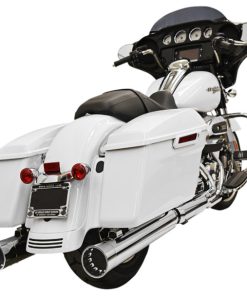 Bassani - 4" DNT® Straight Can Mufflers W/ Acoustically Tuned Baffle fits '17-'22 Touring Models - Chrome W/ Chrome End Caps
