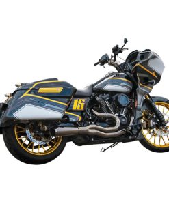 Bassani - Black Chrome Mercury Mid-Length 2-into-1 Exhaust System fits '17-'23 Touring Models