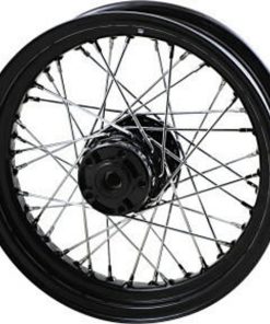 Drag Specialties - Gloss Black Laced Rear Wheel Repl. OEM #40975-86A - 16" x 3"