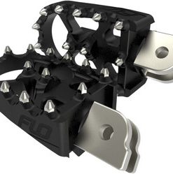 Flo Motorsports - Black Moto Style Rider Footpegs fits M8 Softail & Pan America Models