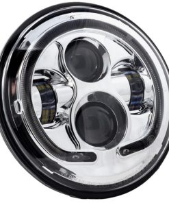 Letric Lighting Co. - Chrome 7" Premium LED Headlight W/ Full-Halo for '14 & Up Indian Models (Exc. Scout and FTR Models)