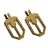 Pro-One - Gold Moto Billet Rider Footpegs fits M8 Softail & Pan America Models