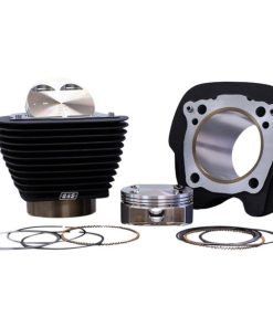 S&S Cycle - Black 4.5" Stroke 132" Big Bore Cylinder & Piston Kit fits '17 & Up M8 Engines