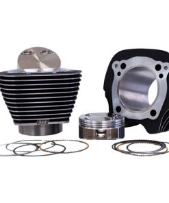 S&S Cycle - Black/Highlighted 4.375" Stroke 129" Big Bore Cylinder & Piston Kit fits '17 & Up M8 Engines