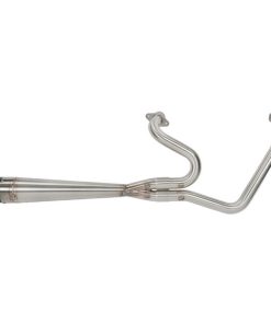 Sawicki - Mid-Length Brushed Stainless Steel Exhaust W/ Black End Caps fits '20 & Up Indian Challenger Models