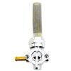 V-Twin - Chrome Petcock W/ Nut and 90° Left Outlet fits '75-'94 Big Twin & '75-'95 Sportster Models
