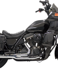 Bassani - Road Rage 2-into-1 Exhaust Systems Chrome, Short W/ Floorboards - Fits '84-'94, '99-'00 FXR