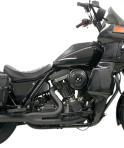 Bassani - Road Rage 2-into-1 Exhaust Systems Black, Short W/ Floorboards - Fits '84-'94, '99-'00 FXR