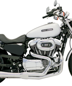 Bassani - Road Rage 2-into-1 Exhaust Systems Chrome, Short, Upswept - Fits '04-'13 XL W/ Mid or Forward Controls