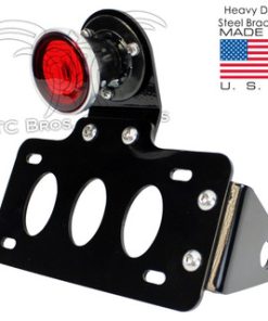 TC Bros Choppers - Two Inch Round Bobber Tail Light License Plate Bracket