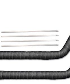 V-Twin Exhaust Drag Pipe Kit Black Ex. Wrap Slash Cut Ends - fits XL Sportster '86-'03