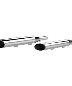 Khrome Werks - Slash Cut HP-Plus 3" Slip-On Mufflers W/Crossover Connection fits '04-'13 Harley Sportster Models - Chrome