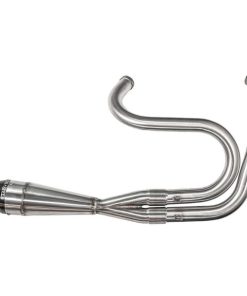 Sawicki - Brushed Stainless Steel 2-in-1 Shorty Exhaust fits '04 & Up Sportster Models