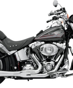 Bassani - Road Rage 2-into-1 Exhaust Systems Chrome, Short - Fits '86-'17 FXS, FXST,FLS,FLST