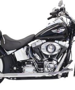 Bassani - True Duals w/ Fishtail Mufflers w/ 2 1/4" Muffler - fits '07-'16 Softail Models (no baffle)