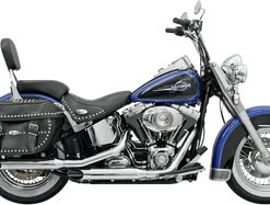Bassani - 3" Firepower Series Slip-on Muffler - Chrome fits Harley FXST, FXSB/SE, FXCW (see desc.)