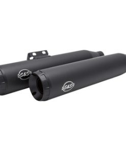 S&S Cycle - Grand National 50 State Slip-On Mufflers fits '18-'22 Harley M8 Softail Models - Guardian Black