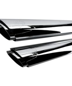 Vance & Hines - 3" Round Twin Slash Slip-On Mufflers fits '07-'17 Softail Fat Boy Models (Exc. FLSTFBS Models) - Chrome