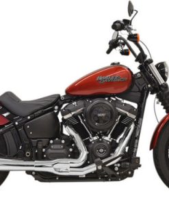 Bassani - Road Rage 2-Into-1 Exhaust System fits '18 & Up Softail Models - Chrome W/ Full Chrome Heat Shields (Open Box)